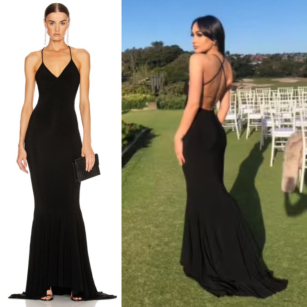 Norma Kamali Black Backless Dress